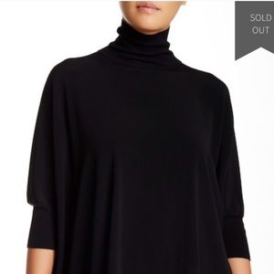 Vince Cashmere Blend Dolman Sleeve Exposed Zipper